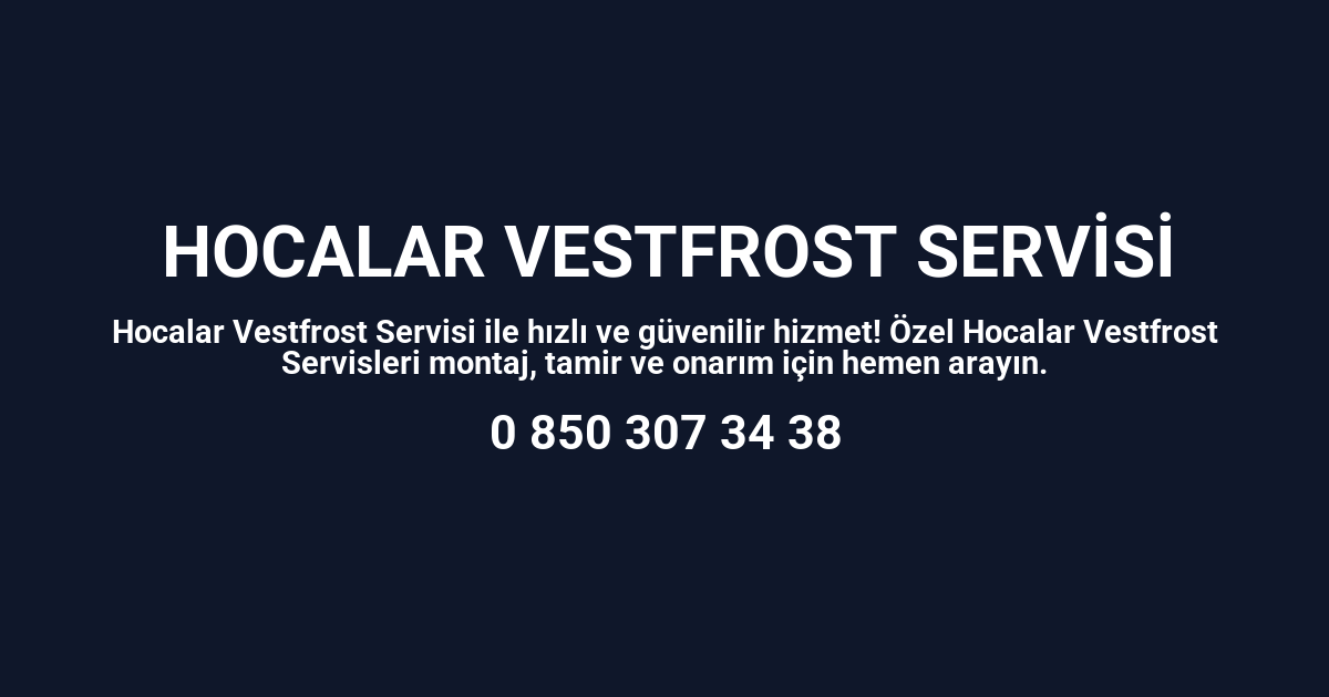 Hocalar Vestfrost Servisi